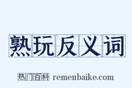 熟玩反义词是什么意思的图片